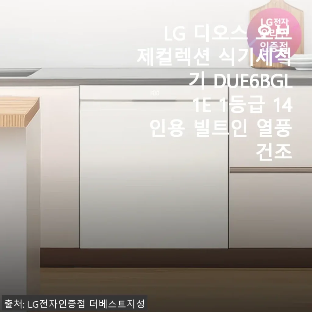LG 디오스 오브제컬렉션 식기세척기 DUE6BGL1E 사용후기: 설거지 스트레스 해방의 시작