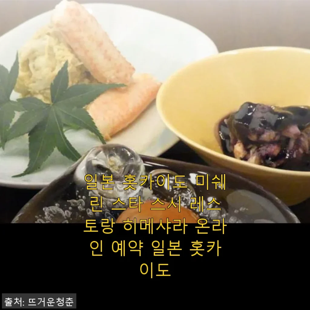 일본 홋카이도 미쉐린 스타 스시 레스토랑 히메샤라 온라인 예약 사용 후기