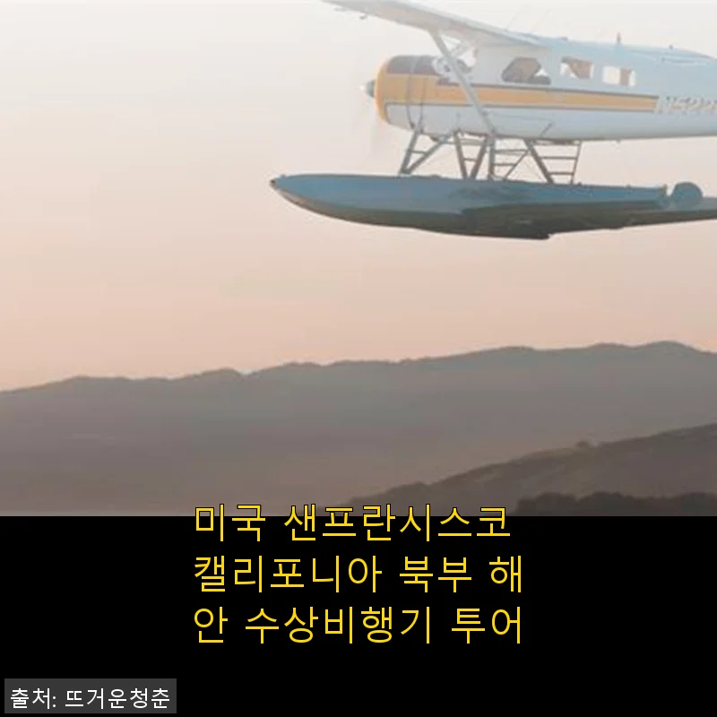 미국 샌프란시스코 캘리포니아 북부 해안 수상비행기 투어 후기