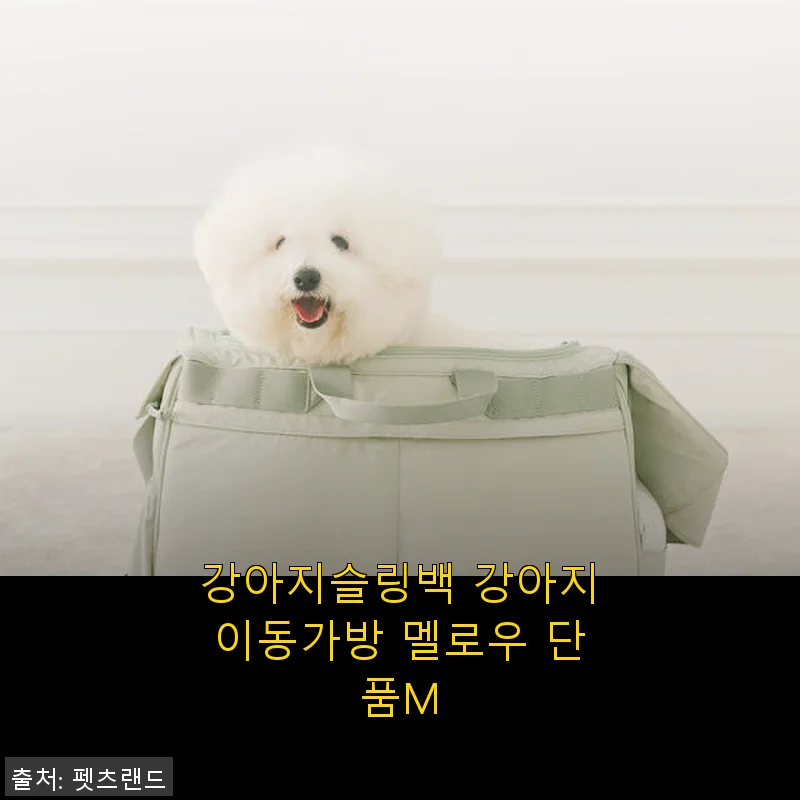 펫츠랜드 멜로우 슬링백 M 사용후기, 강아지와 함께한 편안한 이동가방 경험