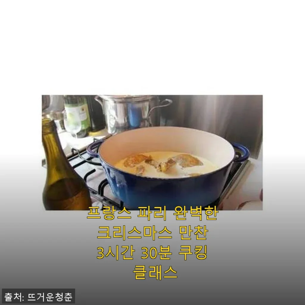 프랑스 파리 완벽한 크리스마스 만찬 3시간 30분 쿠킹 클래스 체험기