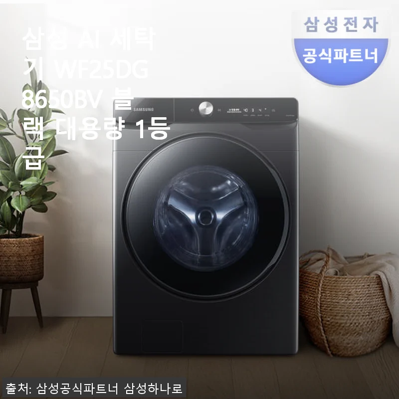 삼성 AI 세탁기 WF25DG8650BV 블랙 대용량 25kg 사용후기