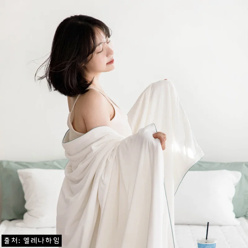 엘레나하임 아이스실크 기능성 냉감이불, 더운 밤 대비용 양면 냉감 이불 체크 후기