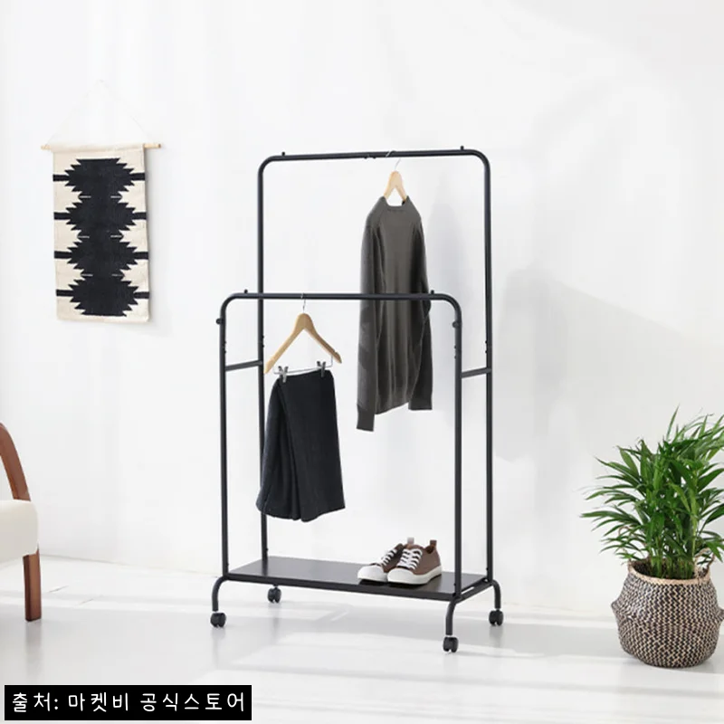 오고르 이동식 선반행거 2단 블랙, 깔끔한 블랙 행거 찾을 때 체크할 이슈템