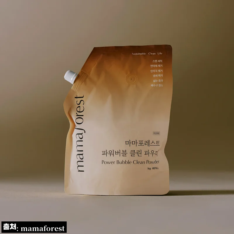 마마포레스트 파워버블 클린파우더 리필팩 1kg, 물 담기는 용기 세척용으로 눈여겨볼 이슈템