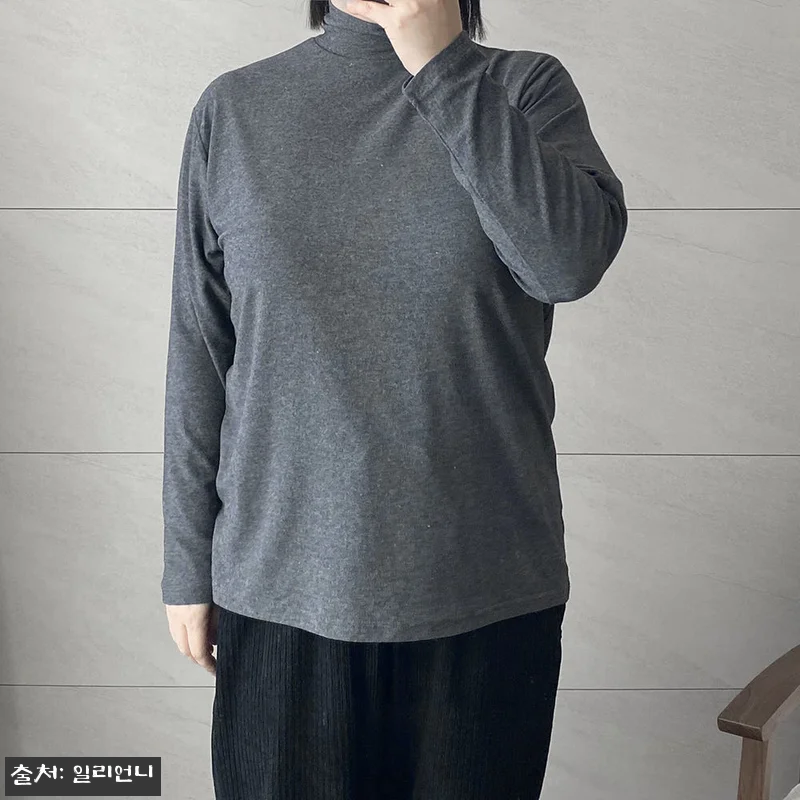기모폴라티 얇은목티 레이어드티 빅사이 관련 이미지 1