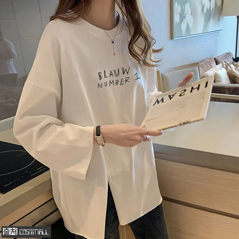 여성맨투맨 롱 무지 박서 이너 흰 박 관련 이미지 1