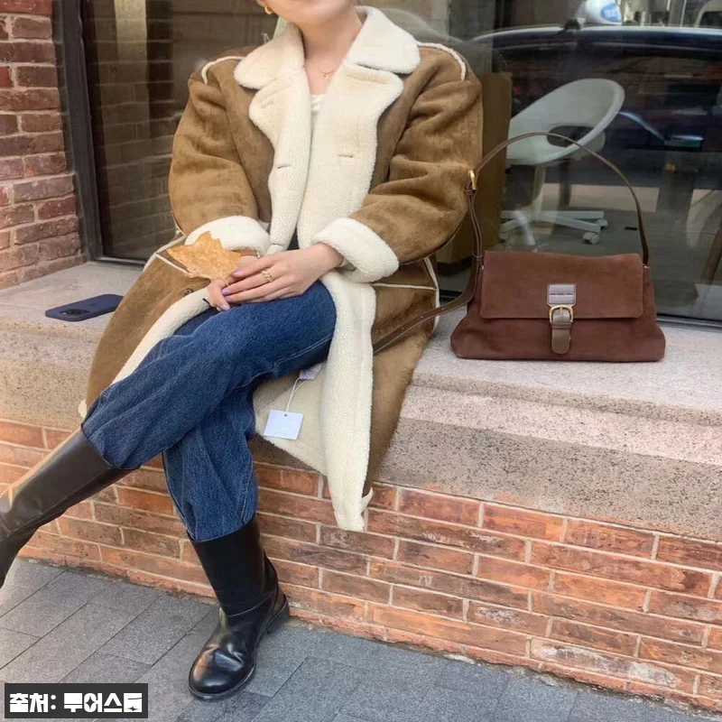 밍턴 안감 덤블 오버핏 겨울 하이넥 관련 이미지 1