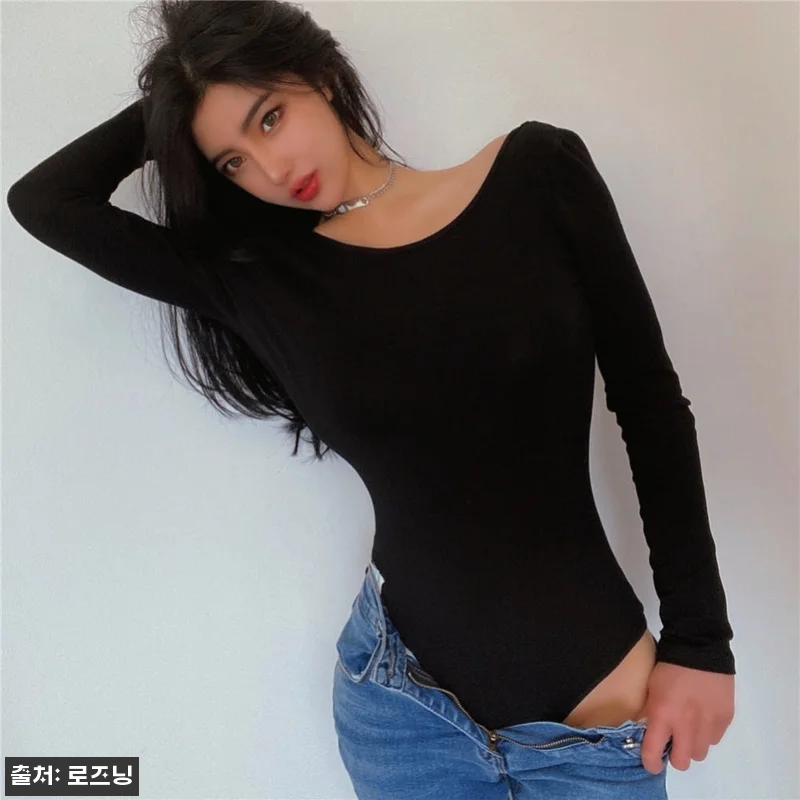 여성 바디프로필 의상 백리스 롱슬리브 관련 이미지 1