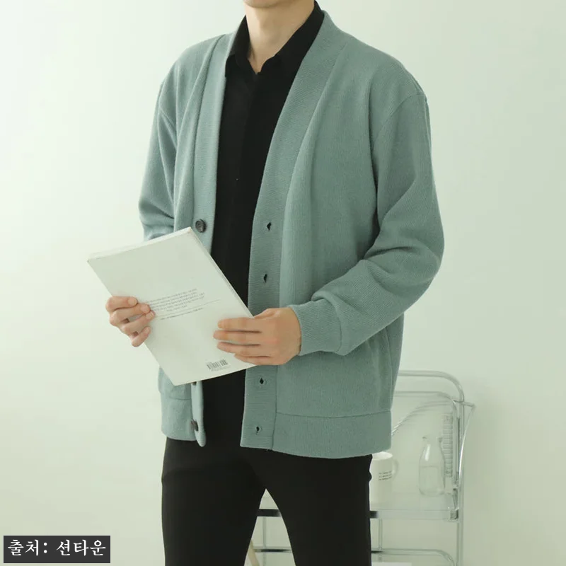 남자가디건 오버핏 브이넥 빅사이즈 커 관련 이미지 1