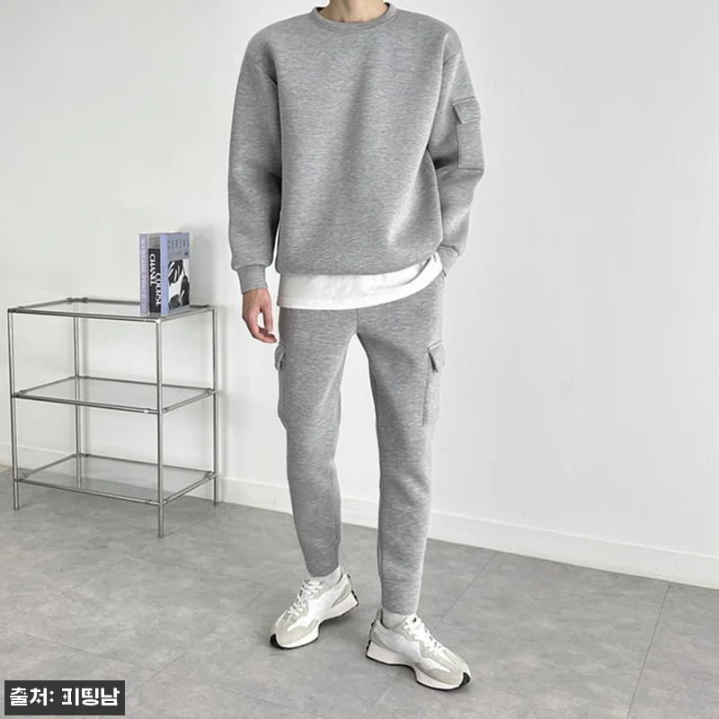 남자 론돈 네오프렌 맨투맨 카고 조거 관련 이미지 1