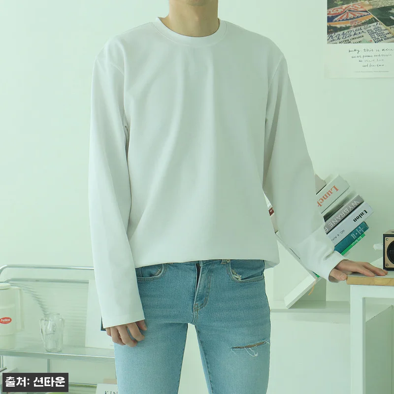 남자긴팔티 이너 레이어드 단가라 티셔츠, 간절기 데일리룩으로 눈여겨볼 6컬러 아이템 8 남자긴팔티 이너 레이어드 단가라 티셔 관련 이미지 1