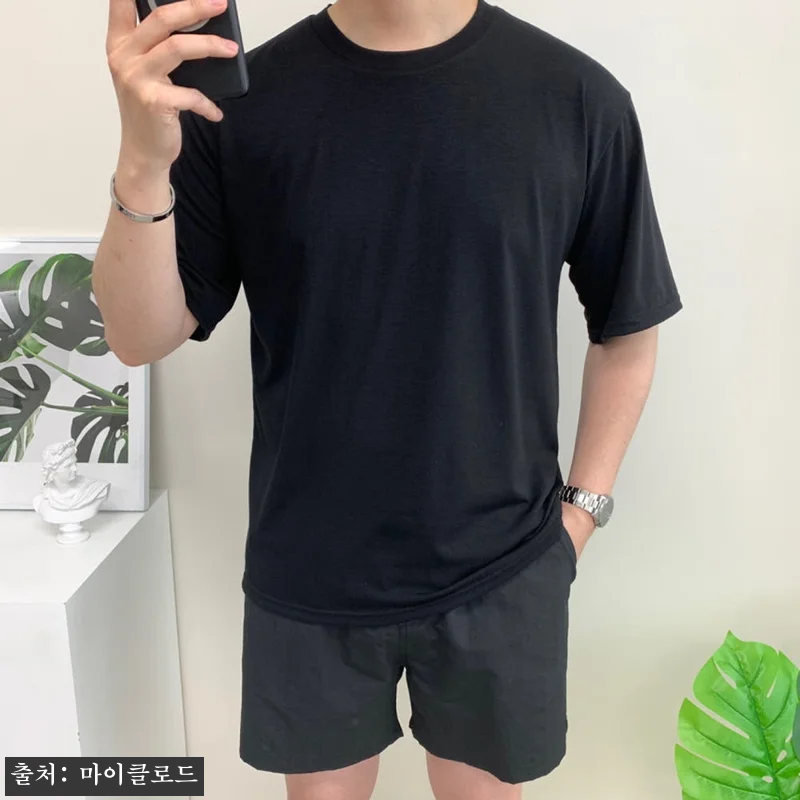 남자 빅사이즈 반팔 무지 머슬핏 티셔 관련 이미지 1