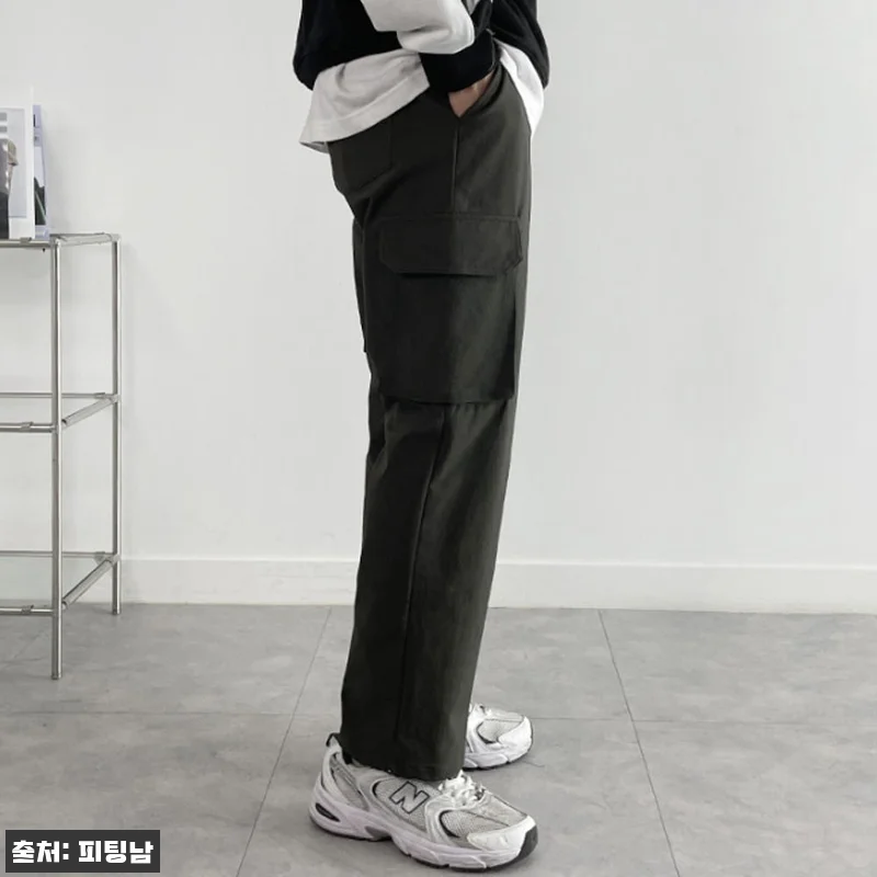 남자 거드리 바스락 나일론 스판 밴딩 와이드 카고바지, 봄가을 데일리 팬츠로 눈여겨볼 이슈템 13 남자 거드리 바스락 나일론 스판 밴딩 관련 이미지 1