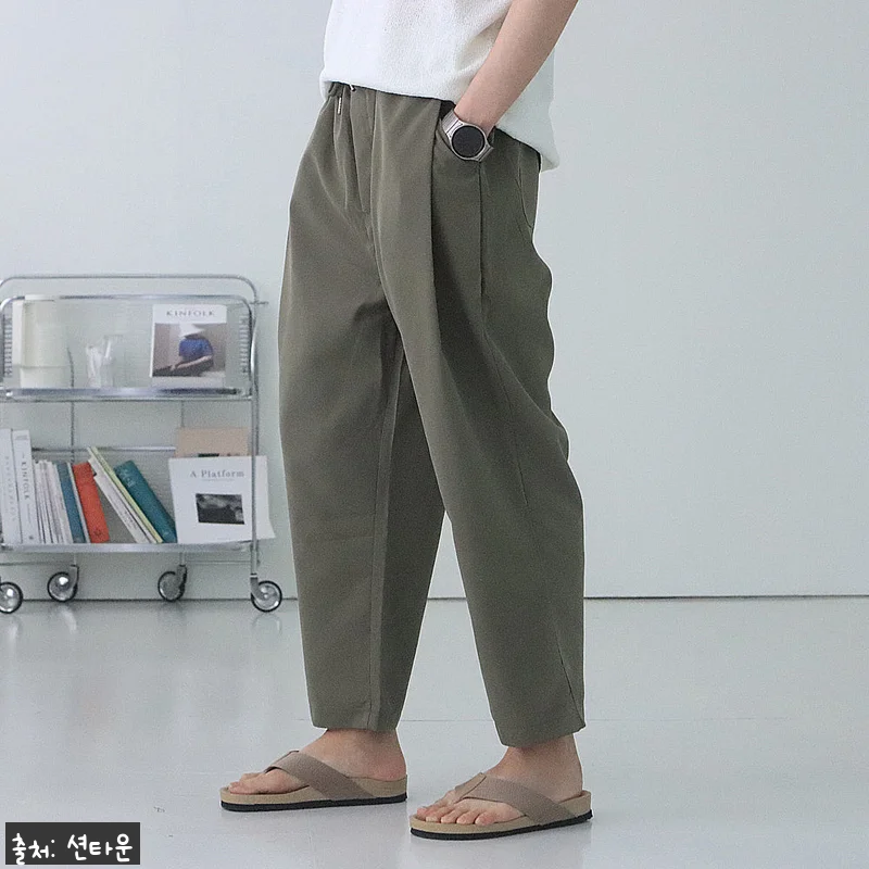 남자와이드팬츠 통큰바지 밴딩 냉장고 관련 이미지 1