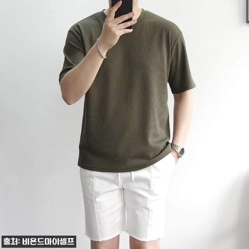 남자 와플 스판 무지 반팔 티셔츠, 1만원대 무료배송으로 눈여겨볼 기본 이슈템 13 남자 와플 스판 무지 반팔 티셔츠, 관련 이미지 1