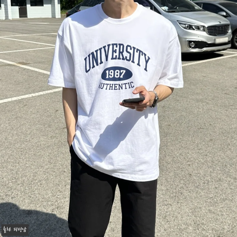 남자 알프레도 오버핏 여름 레터링 나 관련 이미지 1