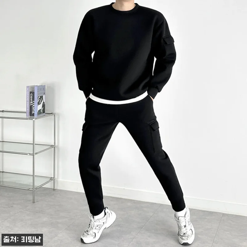 남자 론돈 네오프렌 맨투맨 카고 조거 관련 이미지 2