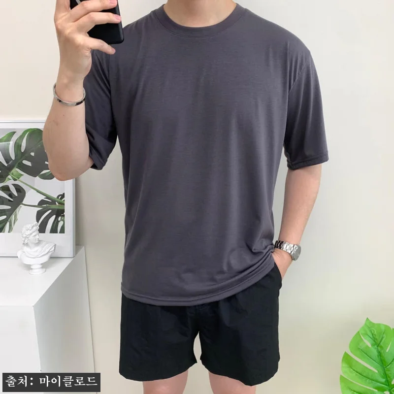 남자 빅사이즈 반팔 무지 머슬핏 티셔 관련 이미지 2