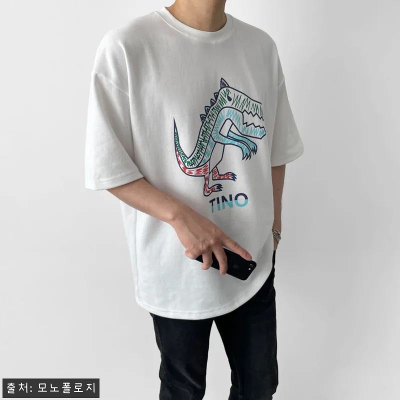어깨넓어보이는반팔 오버핏 두꺼운반팔티 관련 이미지 2