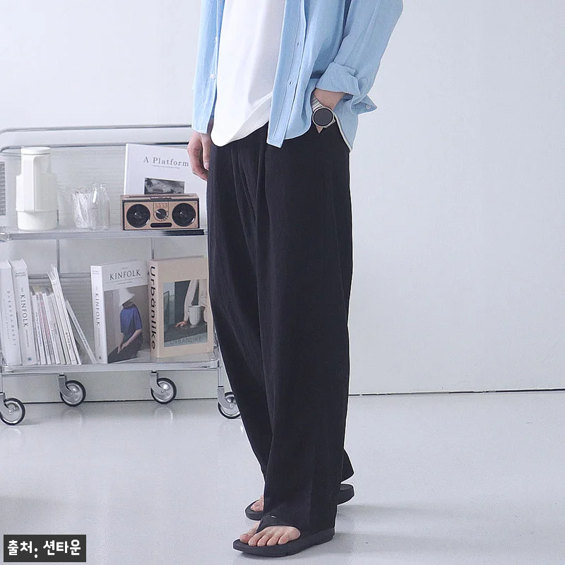 남자와이드팬츠 아이스 밴딩 냉장고바지 남자린넨바지, 여름 데일리룩으로 눈여겨볼 할인템 6 남자와이드팬츠 아이스 밴딩 냉장고바지 관련 이미지 2