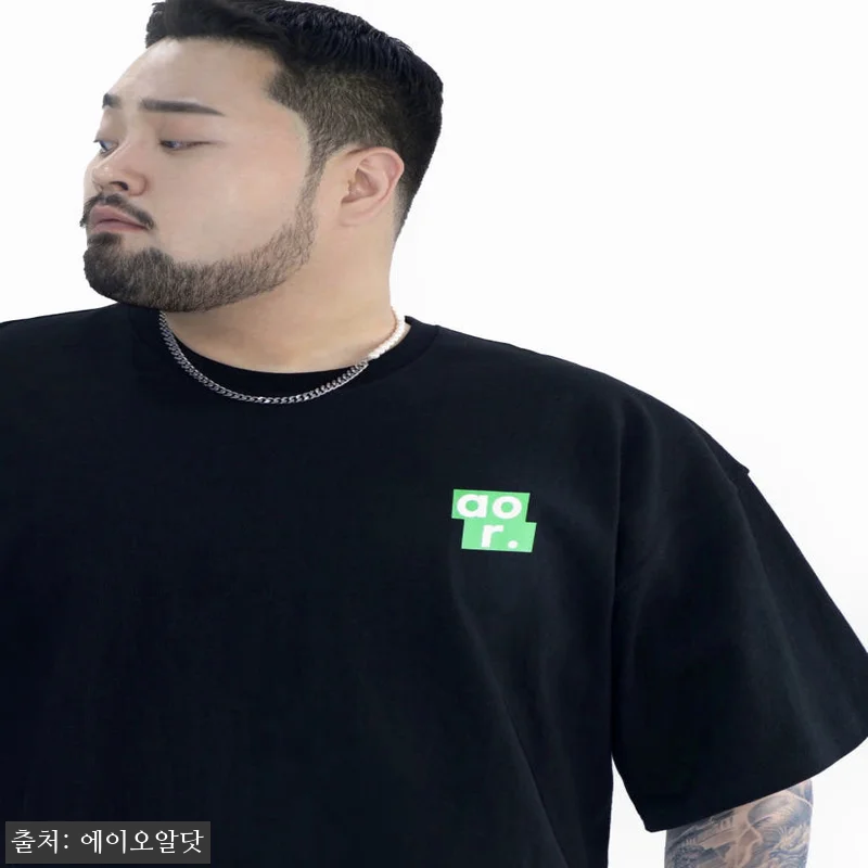 aor. 그린 로고 반팔티 블랙 빅사 관련 이미지 2