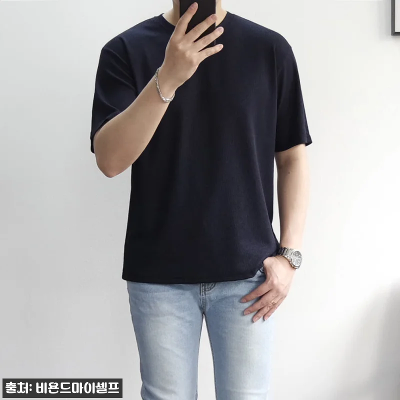 남자 와플 스판 무지 반팔 티셔츠, 1만원대 무료배송으로 눈여겨볼 기본 이슈템 14 남자 와플 스판 무지 반팔 티셔츠, 관련 이미지 2