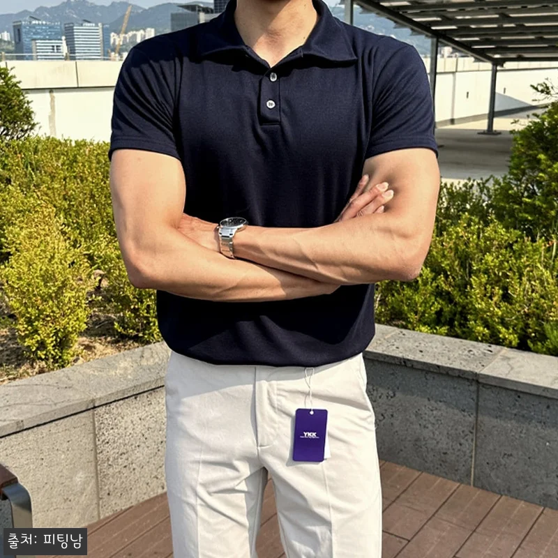 남자 블럼 머슬핏 여름 분또 카라 반 관련 이미지 2