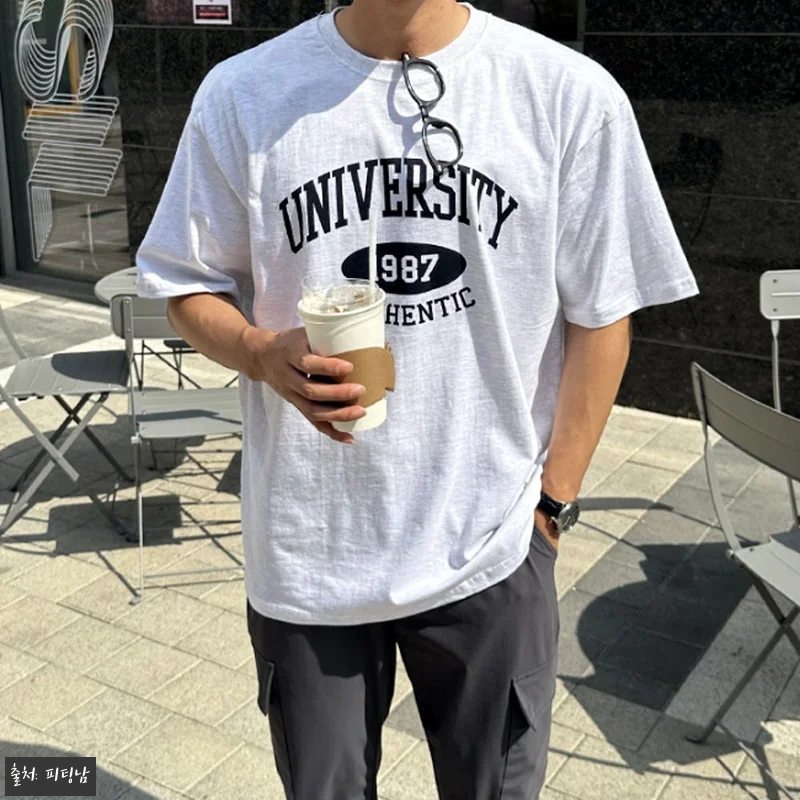 남자 알프레도 오버핏 여름 레터링 나 관련 이미지 2
