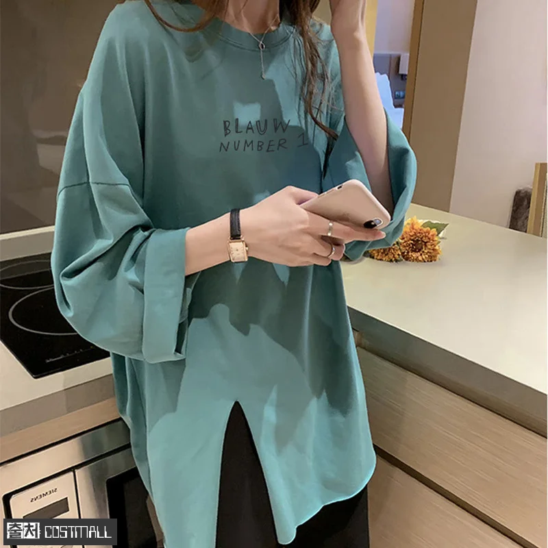 여성맨투맨 롱 무지 박서 이너 흰 박 관련 이미지 3