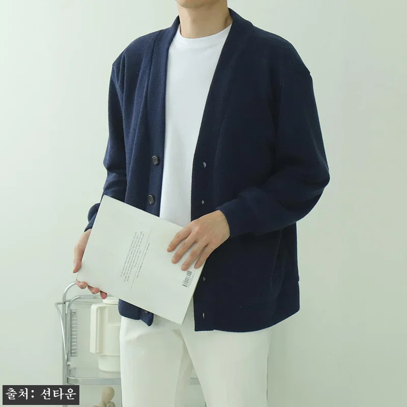 남자가디건 오버핏 브이넥 빅사이즈 커 관련 이미지 3