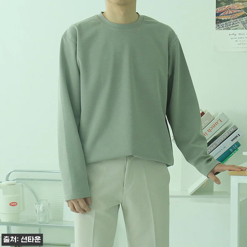 남자긴팔티 이너 레이어드 단가라 티셔츠, 간절기 데일리룩으로 눈여겨볼 6컬러 아이템 10 남자긴팔티 이너 레이어드 단가라 티셔 관련 이미지 3