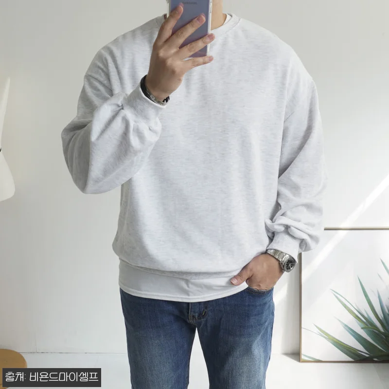 1+1 남녀공용 올데이 특양면 오버핏 무지 맨투맨 기모 옵션, 2만 원대 할인 구성 체크 12 1+1 남녀공용 올데이 특양면 오버핏 관련 이미지 3