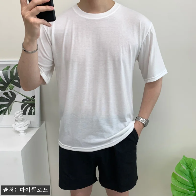 남자 빅사이즈 반팔 무지 머슬핏 티셔 관련 이미지 3