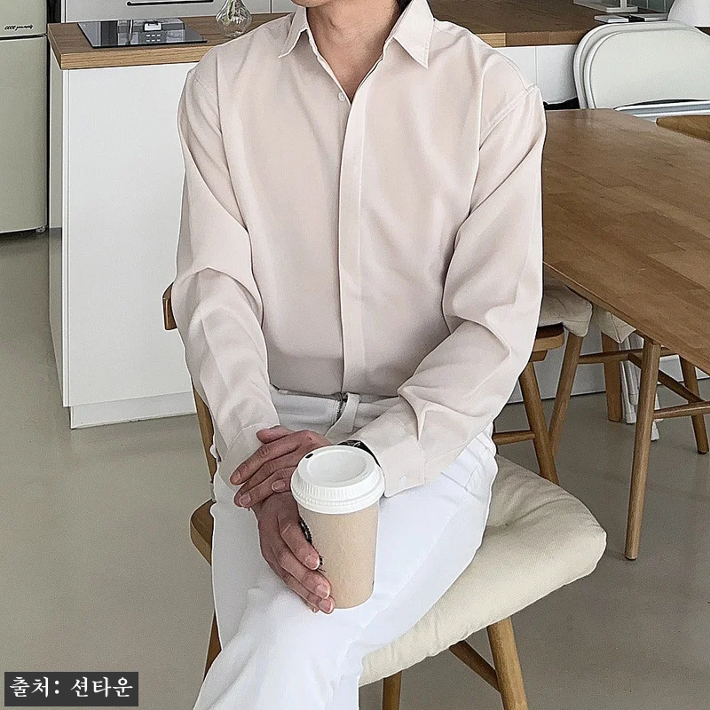 남자셔츠 빅사이즈 실크 남성남방 남자린넨셔츠, 1만원대 히든 버튼 데일리 셔츠 이슈템 12 남자셔츠 빅사이즈 실크 남성남방 남자 관련 이미지 3