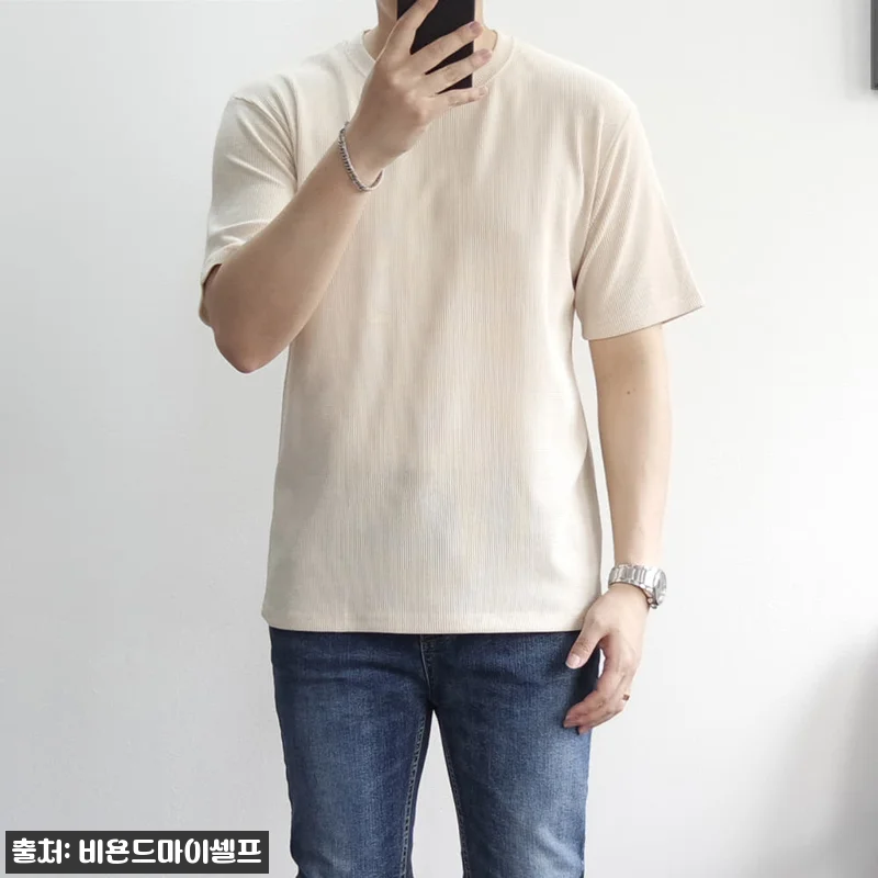 남자 와플 스판 무지 반팔 티셔츠, 1만원대 무료배송으로 눈여겨볼 기본 이슈템 15 남자 와플 스판 무지 반팔 티셔츠, 관련 이미지 3