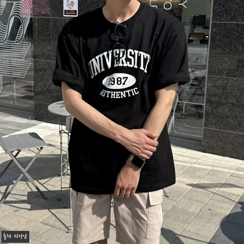 남자 알프레도 오버핏 여름 레터링 나 관련 이미지 3