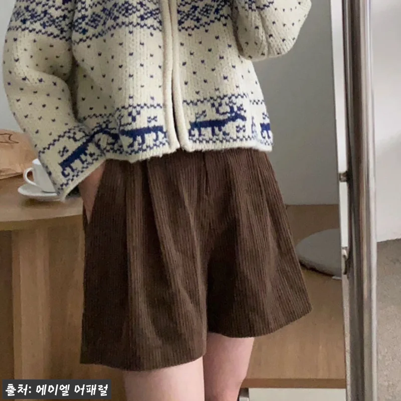 버뮤다팬츠 코듀로이 골덴 반바지 5부 관련 이미지 4