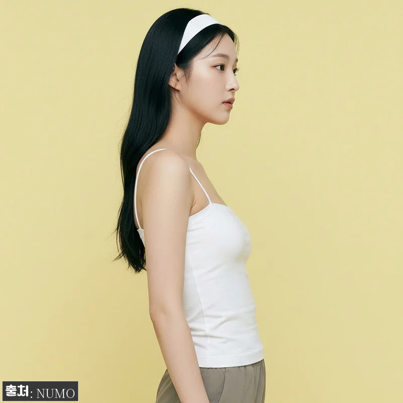 러닝 캐미솔 캡내장 심리스 크롭 브라 관련 이미지 4
