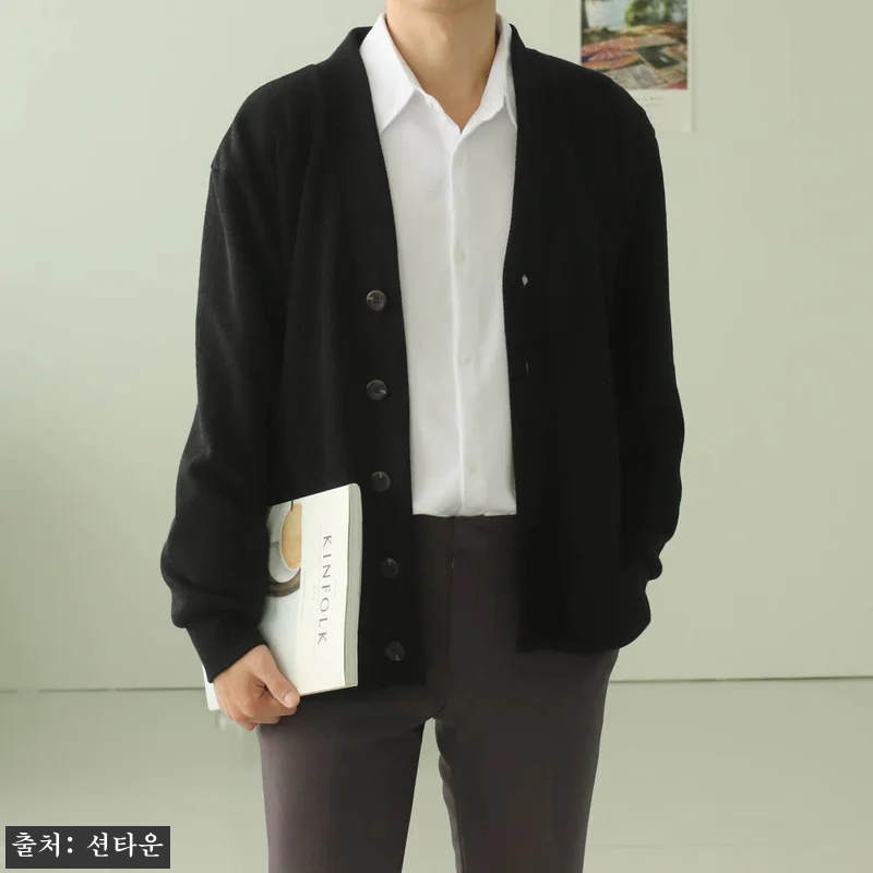 남자가디건 오버핏 브이넥 빅사이즈 커 관련 이미지 4