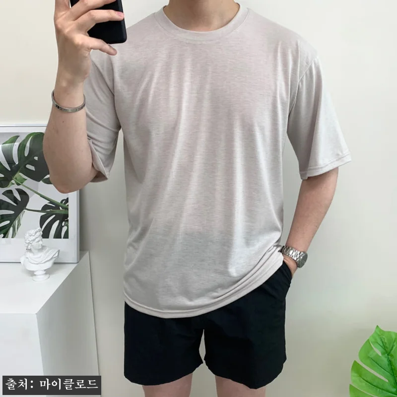 남자 빅사이즈 반팔 무지 머슬핏 티셔 관련 이미지 4