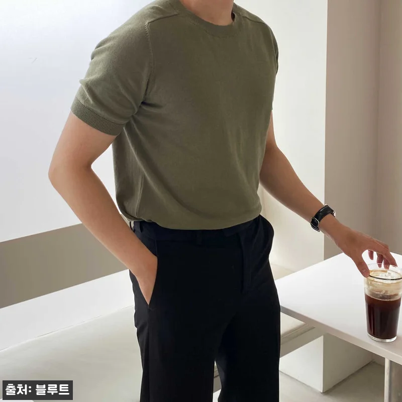 린넨니트 머슬핏니트 남자반팔니트, 2 관련 이미지 4