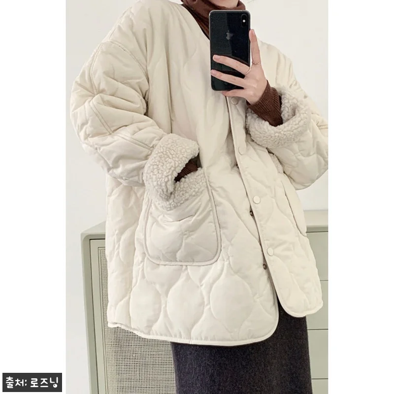 여성 겨울 노카라 오버핏 빅사이즈 깔 관련 이미지 5