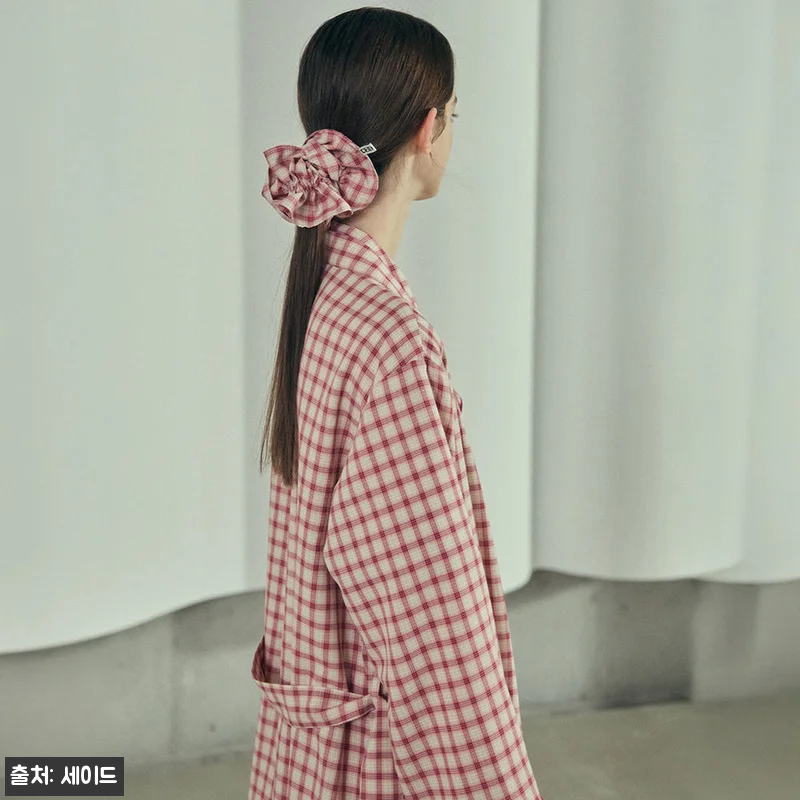 [w] 카로 라운지 체크 롱슬리브 로 관련 이미지 5