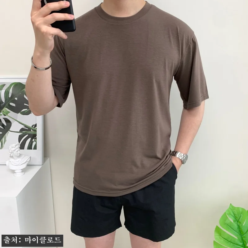 남자 빅사이즈 반팔 무지 머슬핏 티셔 관련 이미지 5