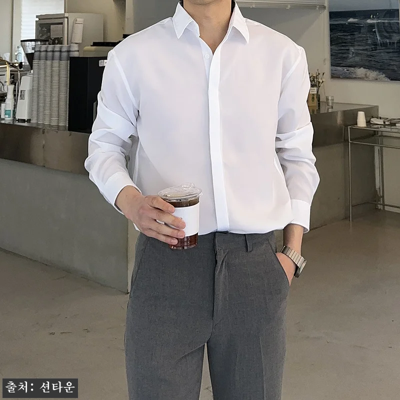 남자셔츠 빅사이즈 실크 남성남방 남자린넨셔츠, 1만원대 히든 버튼 데일리 셔츠 이슈템 14 남자셔츠 빅사이즈 실크 남성남방 남자 관련 이미지 5