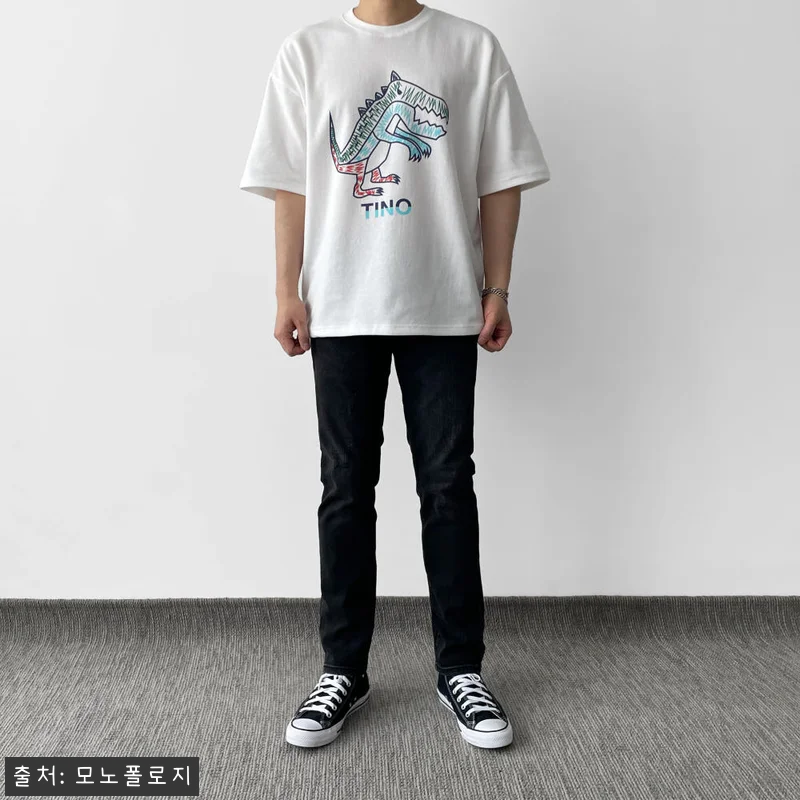 어깨넓어보이는반팔 오버핏 두꺼운반팔티 관련 이미지 5