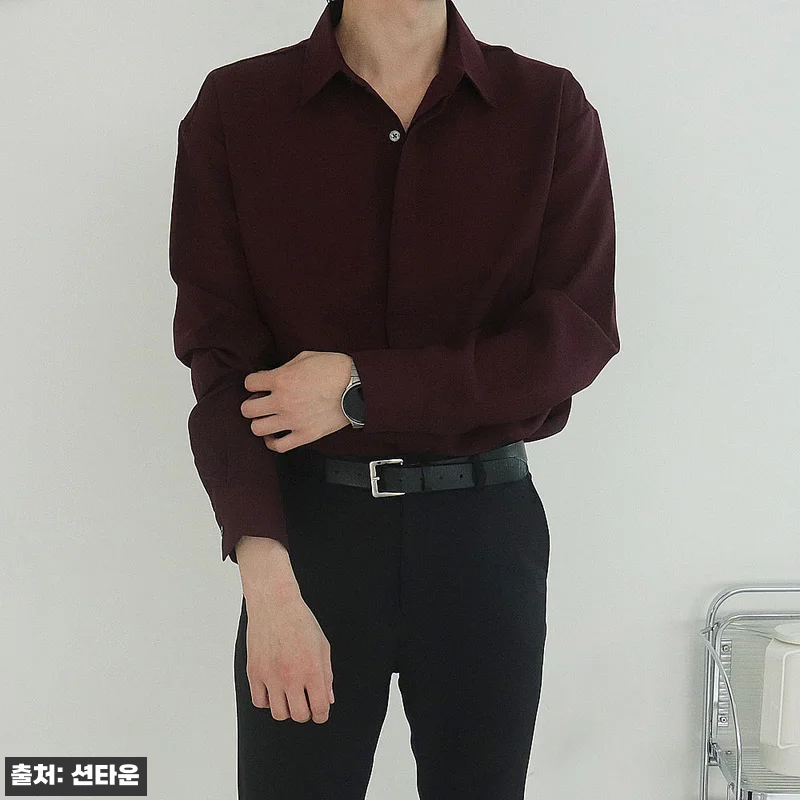 1+1 남자 셔츠 구김없는 오버핏 남 관련 이미지 5