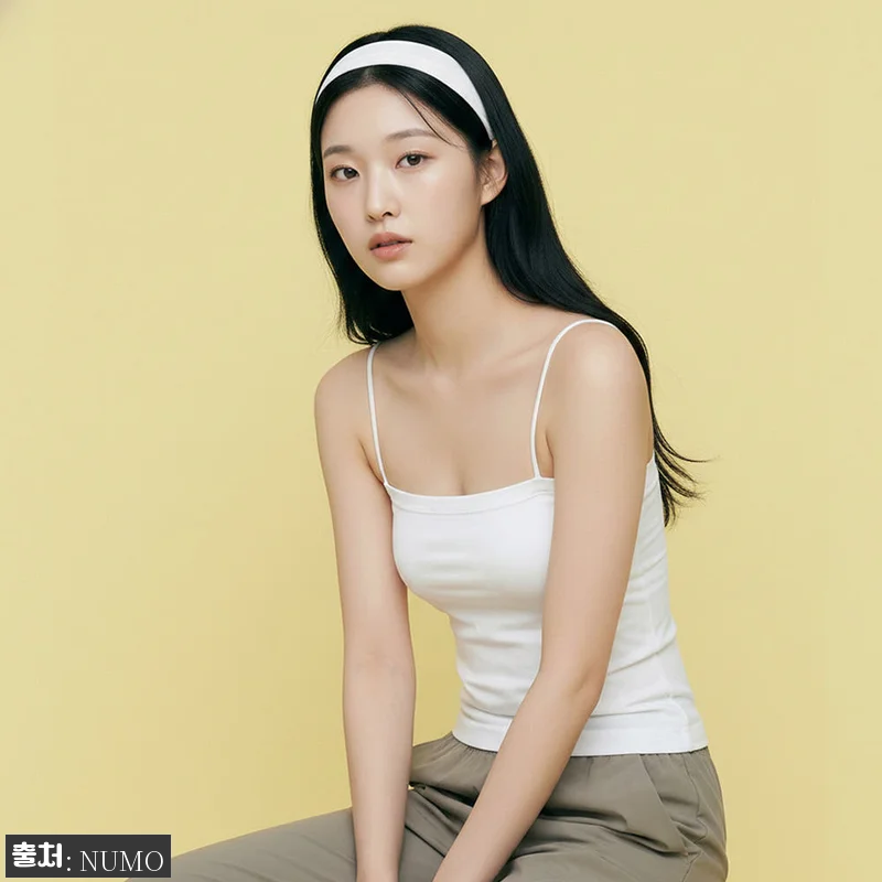 러닝 캐미솔 캡내장 심리스 크롭 브라 관련 이미지 6