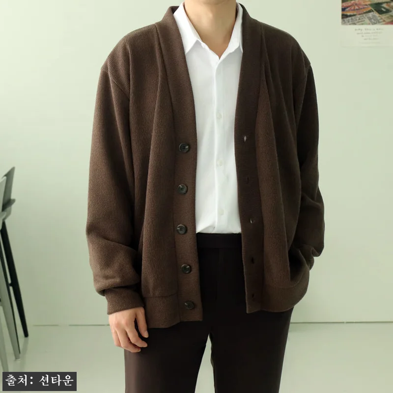 남자가디건 오버핏 브이넥 빅사이즈 커 관련 이미지 6